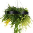 Draping Plant Arrangement Artificial Roof Hanging Disc 15in long – Black Frame – UV Resistant