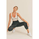 Black High Rise Warm-up Style Jogger [Sizes M-L Remaining]