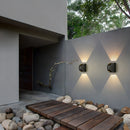 Black Modern Outdoor Waterproof Aluminum LED Wall Sconce For Garden, Courtyard