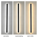 Black Outdoor Waterproof Tall Aluminum LED Wall lamp For Garden