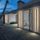 Black Outdoor Waterproof Tall Aluminum LED Wall lamp For Garden