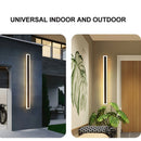 Black Outdoor Waterproof Tall Aluminum LED Wall lamp For Garden