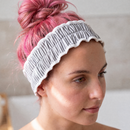 Black Seersucker Spa Headband | Hair Band for Skincare Facial After Shower