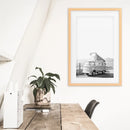 Black and White Hipster Van Poster. Summer Travel