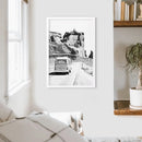 Black White Van Camper Poster. Utah National Park Wall Art