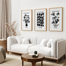 Flower Market Black and White Art Set Decor