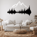 White Mountain and Dark Forest Metal Wall Art
