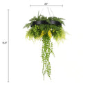 Draping Plant Arrangement Artificial Roof Hanging Disc 15in long – Black Frame – UV Resistant