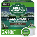 Green Mountain Black Granite K-Cups, Dark Roast – 24 Count