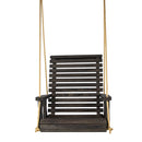 Amish Casual Heavy Duty Black Stain Clearcoat Roll Back Swing Chair