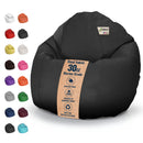 Vinyl Bean Bag Chair Marine Grade Premium - Waterproof, UV resistant ComfyBean Adult size lounger classic style Indoor Outdoor Boat beanbag chair