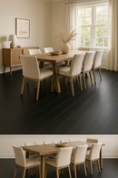 Engineered Hardwood Maple 6.5" Wide, 47.25" RL, 9/16" Thick Builder's Maple Ebony - Mazzia Collection
