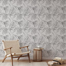 Black and White Floral Wallpaper Mural