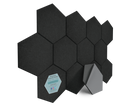 Hexagon Polyester Acoustic Panels - 12 Pack | Eco-Friendly Sound Absorption | Easy Peel & Stick Installation