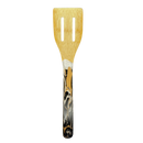 Bamboo Kitchen Utensils With Hand-Poured Resin Finish | 6 Pack | Dark Black Resin With Striking Tones Of White and Gold