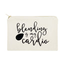 Blending is My Cardio Cotton Canvas Cosmetic Bag
