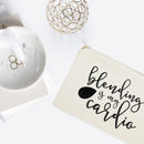 Blending is My Cardio Cotton Canvas Cosmetic Bag