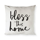Bless This Home Cotton Canvas Pillow Cover