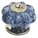Mascot Hardware Blue Blossom 1-7/10 in. Blue & White Cabinet Knob (Pack of 10)