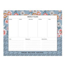 Blossoms Undated Weekly Planner Pad