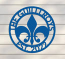 Family Name Sign w Emblem and Year