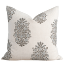 Vanya Floral Block Printed Pillow Cover | Blue, Green