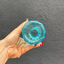 Blue Iridescent Glass Mini Bud Vase