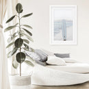Blue Surfboard Print. Ocean Beach Wall Art