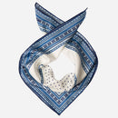 Verona - Silk Neckerchief - White & Blue