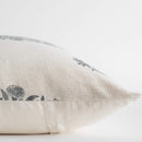 Azure Floral Block Printed Pillow Cover | Blue