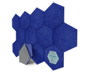 Hexagon Polyester Acoustic Panels - 12 Pack | Eco-Friendly Sound Absorption | Easy Peel & Stick Installation