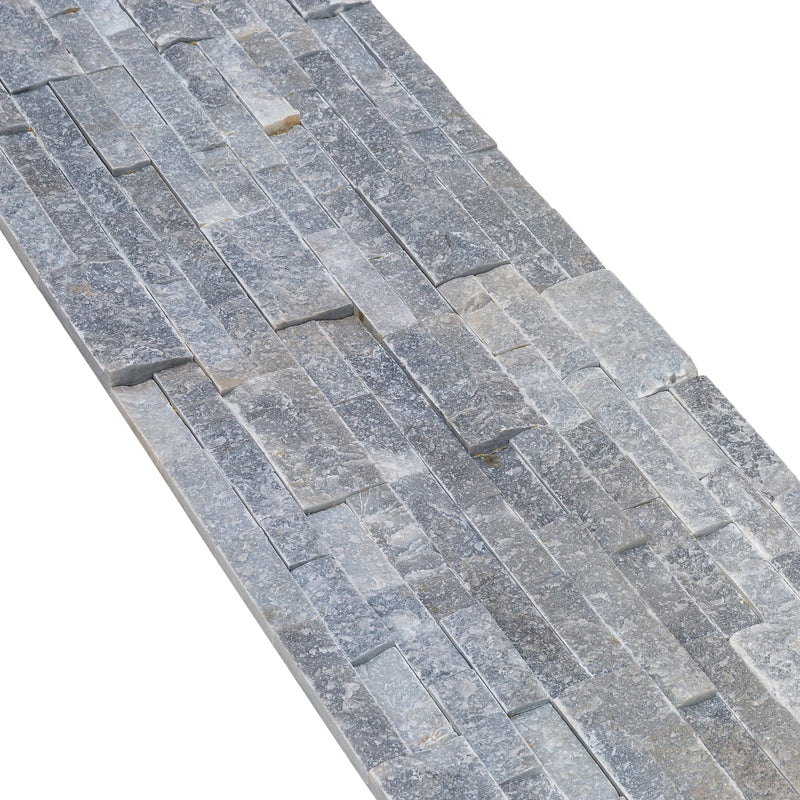 Bluestone Ledger 3D Panel 6"x24" Natural Marble Wall Tile - Full Truckload multiple angle top view