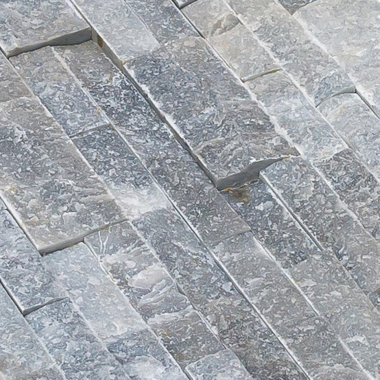 Bluestone Ledger 3D Panel 6x24 Split-face Natural Marble Wall Tile multiple closeup view