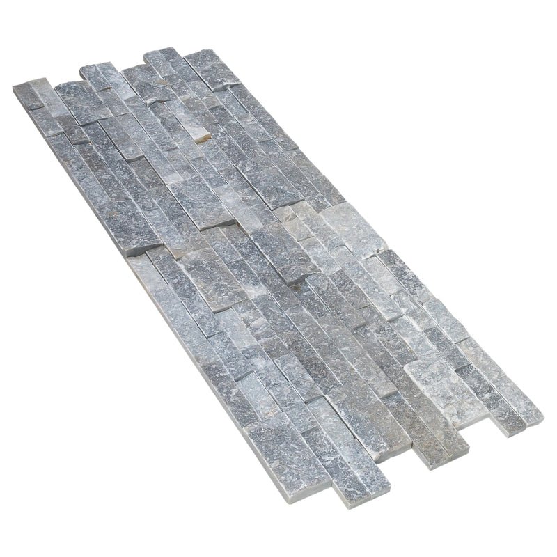 Bluestone Ledger 3D Panel 6x24 Split-face Natural Marble Wall Tile multiple angle view