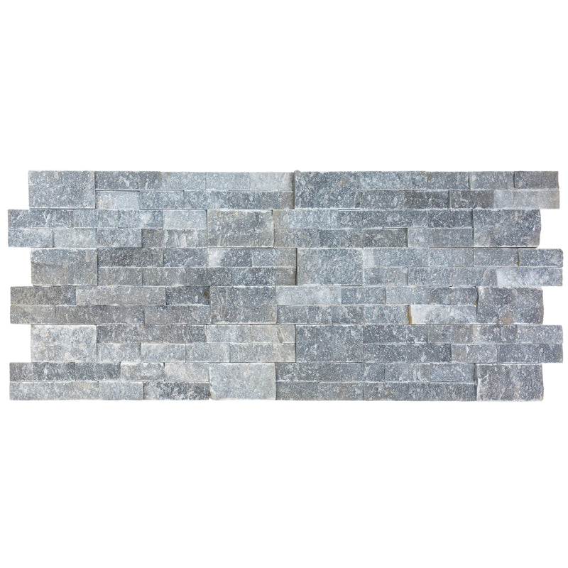 Bluestone Ledger 3D Panel 6x24 Split-face Natural Marble Wall Tile multiple top view