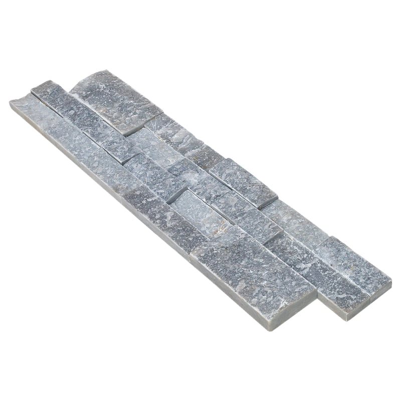 Bluestone Ledger 3D Panel 6x24 Split-face Natural Marble Wall Tile single angle view