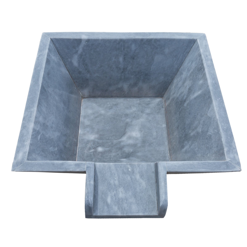 Bluestone marble natural stone pool cascade water bowl angle top