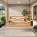 Porchgate Amish Heavy Duty 700 Lb 4-Foot Boardwalk Porch Swing - Dovetail Grey