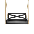 Porchgate Amish Heavy Duty 700 Lb 5-Foot Boardwalk Porch Swing - Tricorn Black