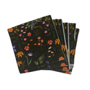 Boho Flowers Beverage Napkins | Floral Party Wedding Cocktail Paper Napkin | 5"