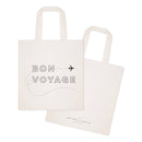 Bon Voyage Cotton Canvas Tote Bag