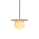 Alabaster Saturn Pendant Light