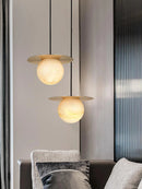 Alabaster Saturn Pendant Light
