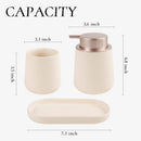BosilunLife Modern Foaming Bathroom Set 3‑Piece Recycled Eco‑Clay