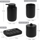 BosilunLife Matte Black Foaming Bathroom Set Recycled Eco-Clay