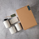 BosilunLife Pockmark 4-Piece Liquid Bathroom Set Recycled Ceramic Eco-Clay