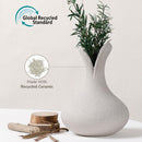 BosilunLife Grey Flower Vase Recycled Eco-Clay