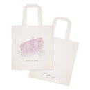 Boston Cityscape Cotton Canvas Tote Bag
