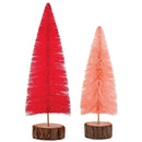 Bottle Brush Tree in Blush and Dark Pink | Holiday Decor