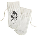 Bottle of Boos! Cotton Canvas Wine Bag